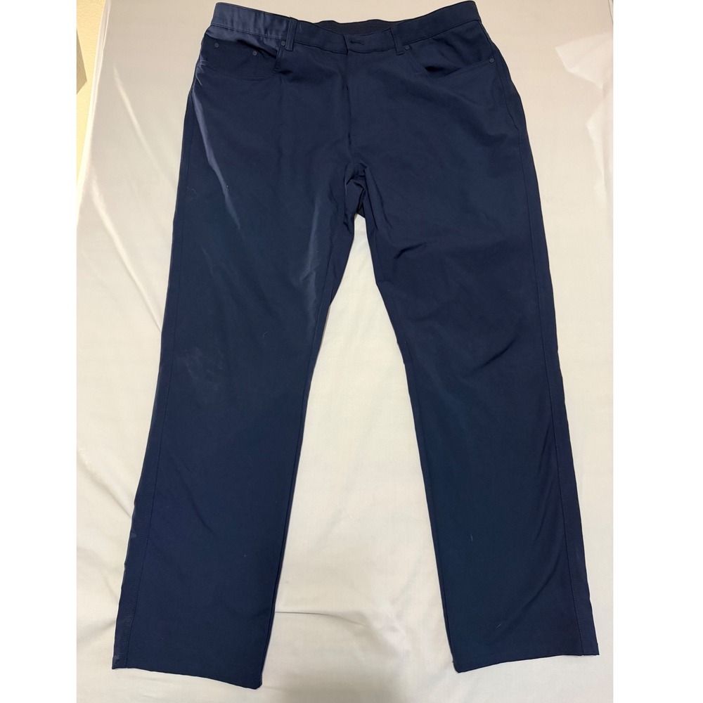 Greg Norman Mens Navy Blue‎ Golf Pants Stretch Performance 38x30 Flat Front